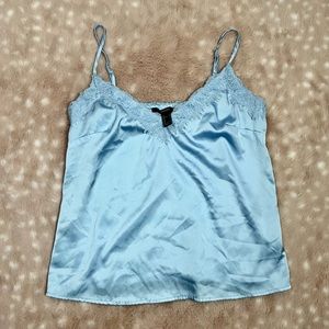 FOREVER 21 satin & lace tank